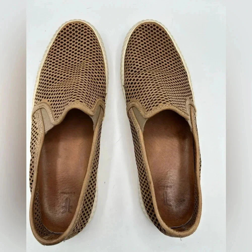 Frye Shoes | Frye Camille Perforated Slip On Sneakers Size 7| Color: Tan - Picture 7 of 8